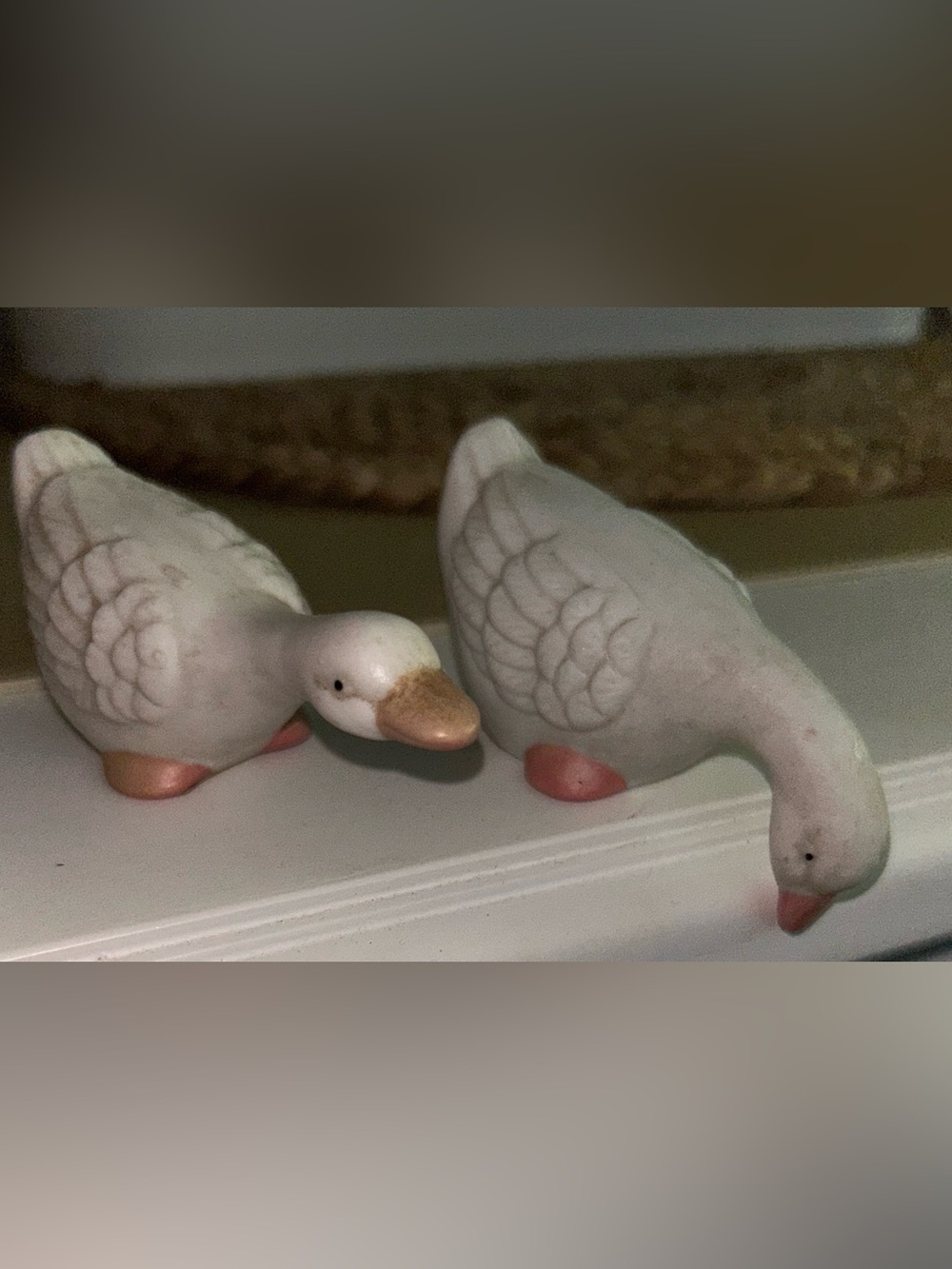 VTG 1988 Trippie’s Inc S&P Shakers 2-Ceramic Geese Figurines Salt & Pepper Ducks